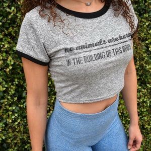 Crop Top with Vegan Message